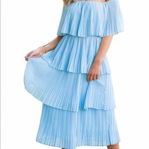 Off the shoulder ruffle dress - Chiffon Dress